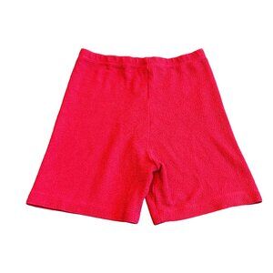 Booty by Brabrants Red High Waisted Athletic Workout Shorts Exercise Size Small